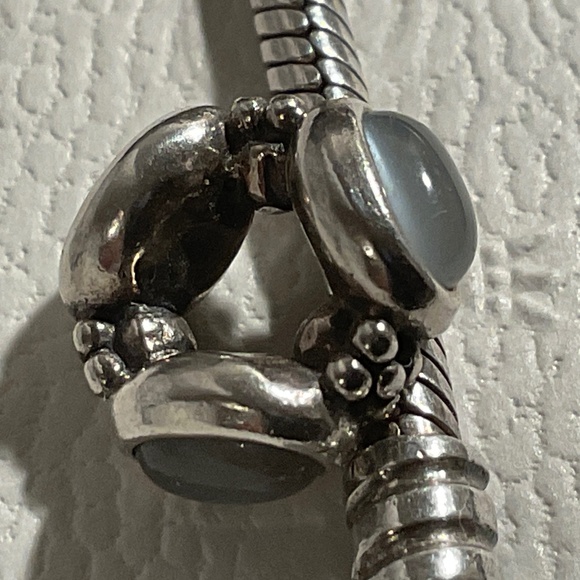 Pandora moonstone cabochon spacer three sided - Picture 3 of 5